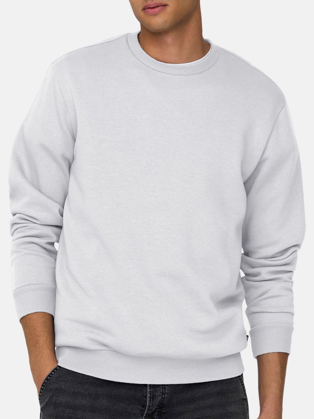 Only&Sons Sweatshirt Herren Baumwolle grau meliert, XXL
