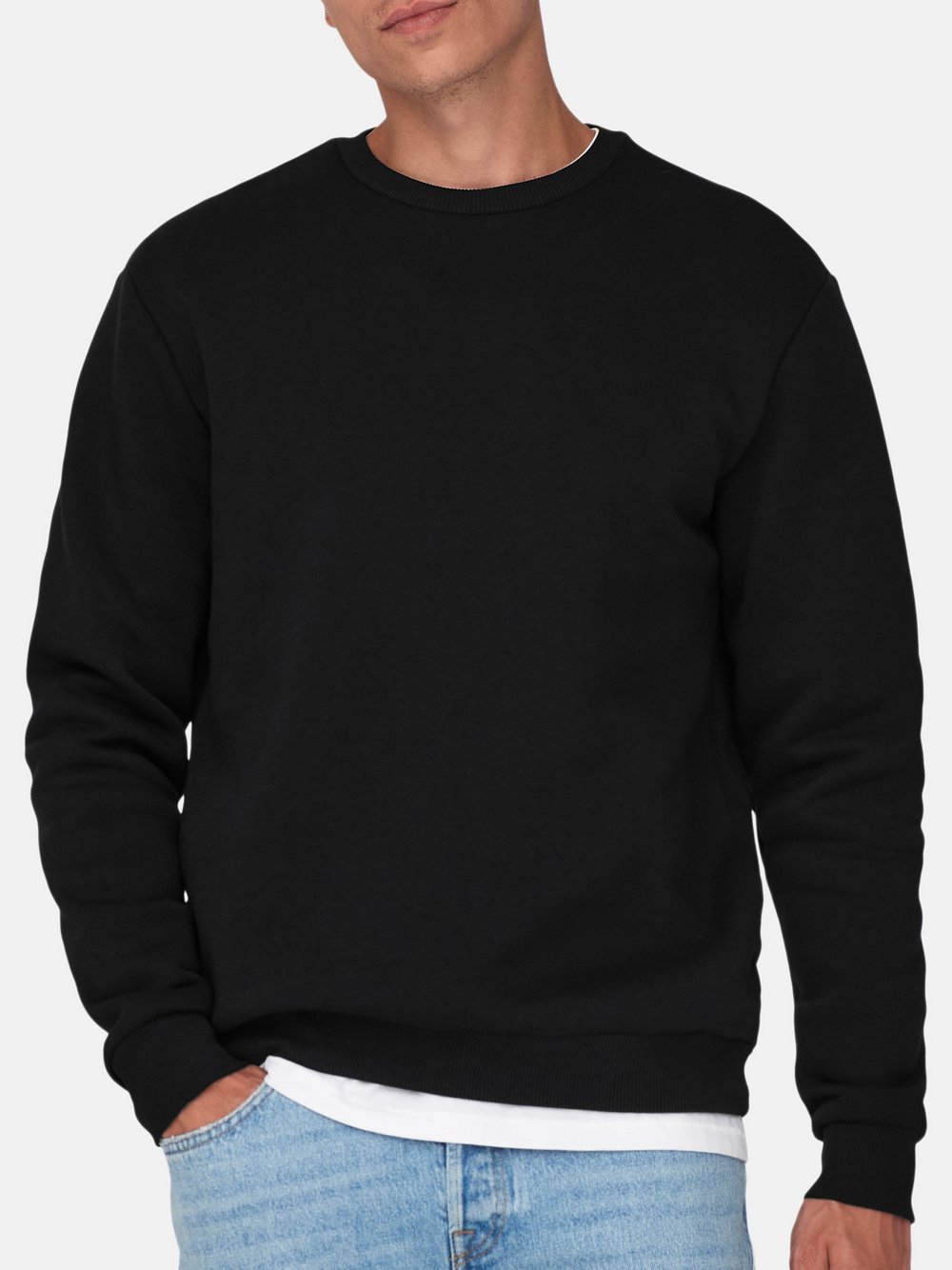 Thumbnail - Only&Sons Sweatshirt Herren Baumwolle schwarz, S
