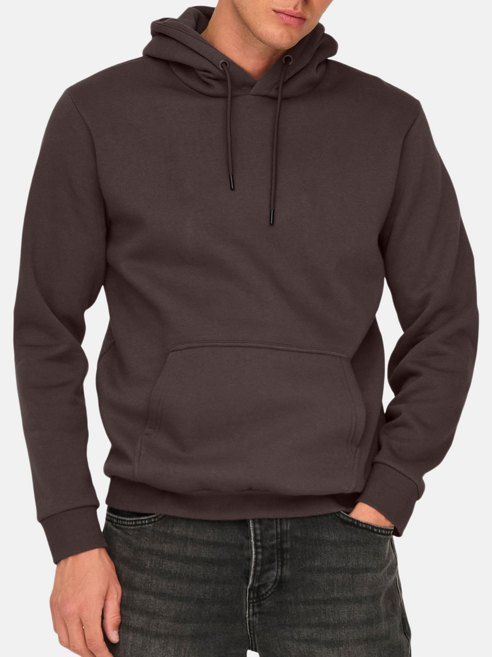 Only&Sons Hoodie Herren Baumwolle braun, S