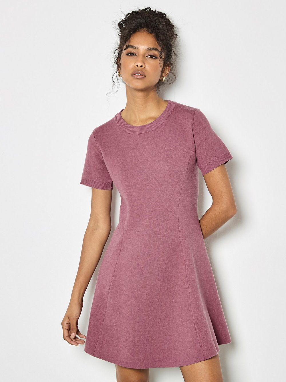 Apricot Minikleid Damen Viskose rosa, 42