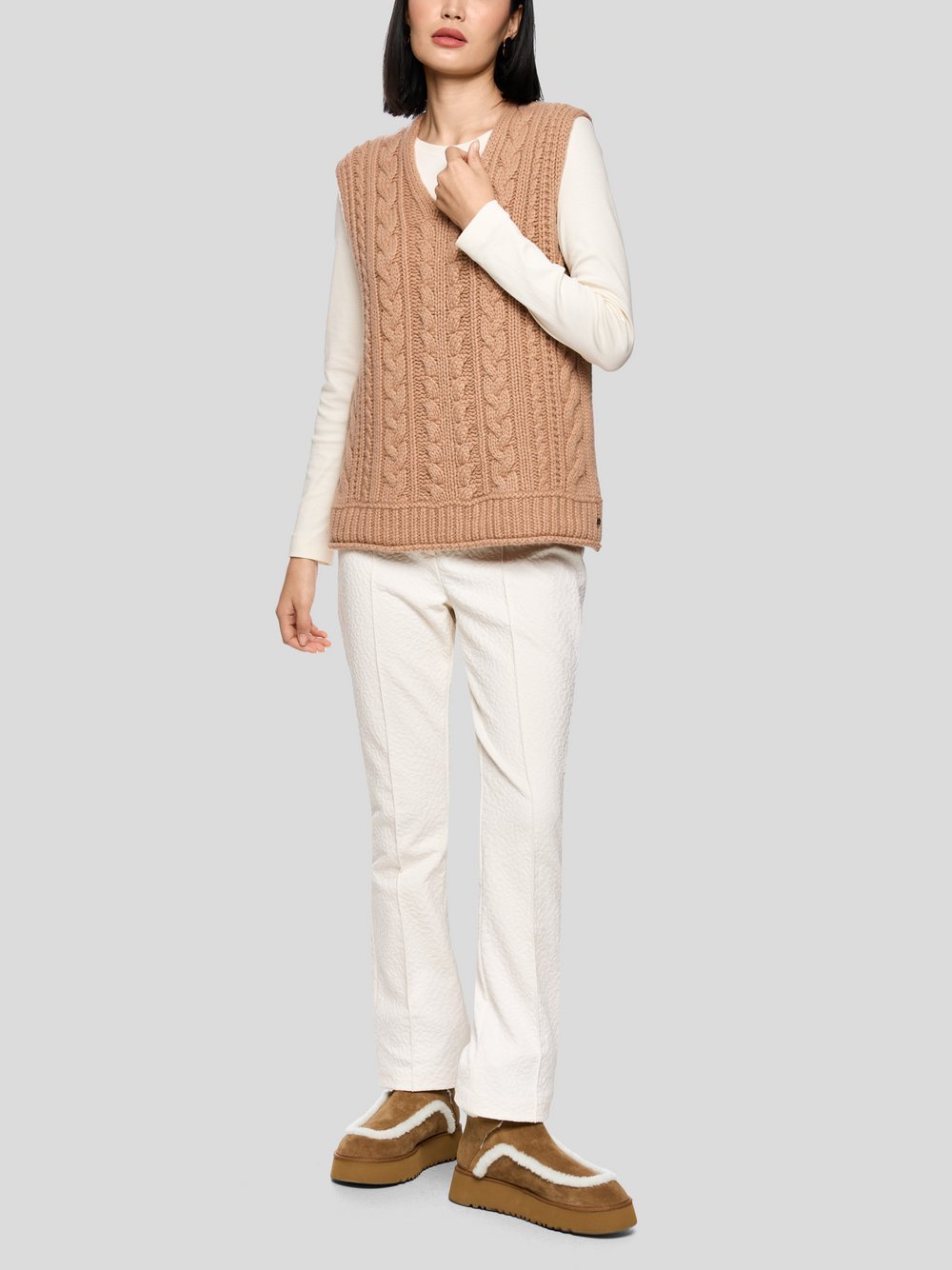 Marc Cain Pullunder Damen Schurwolle braun, 40