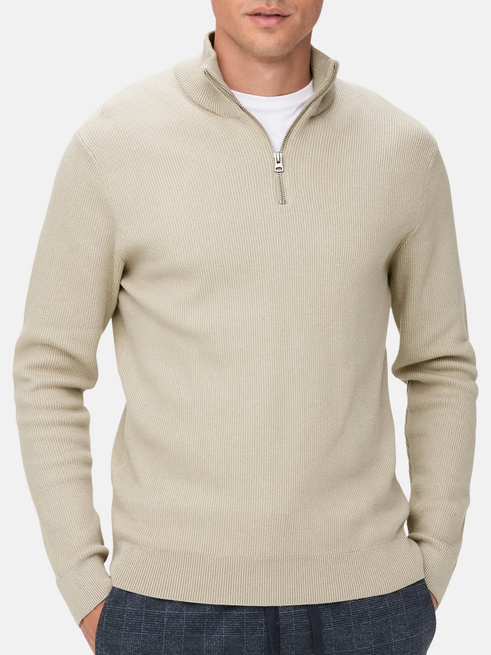 Only&Sons Sweat-Troyer Phil im 2er-Pack Herren Baumwolle beige, XXL