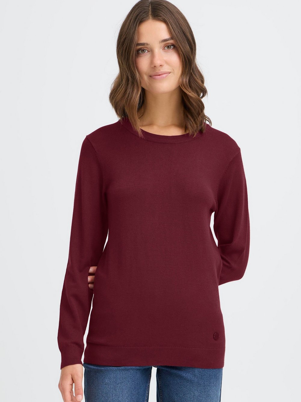 OXMO Strickpullover Damen Viskose rot, XL