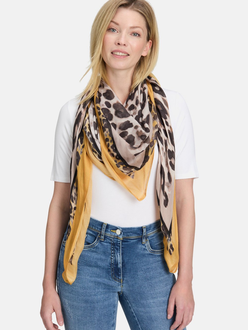 Betty Barclay Tuch Damen Viskose braun gemustert, ONE SIZE