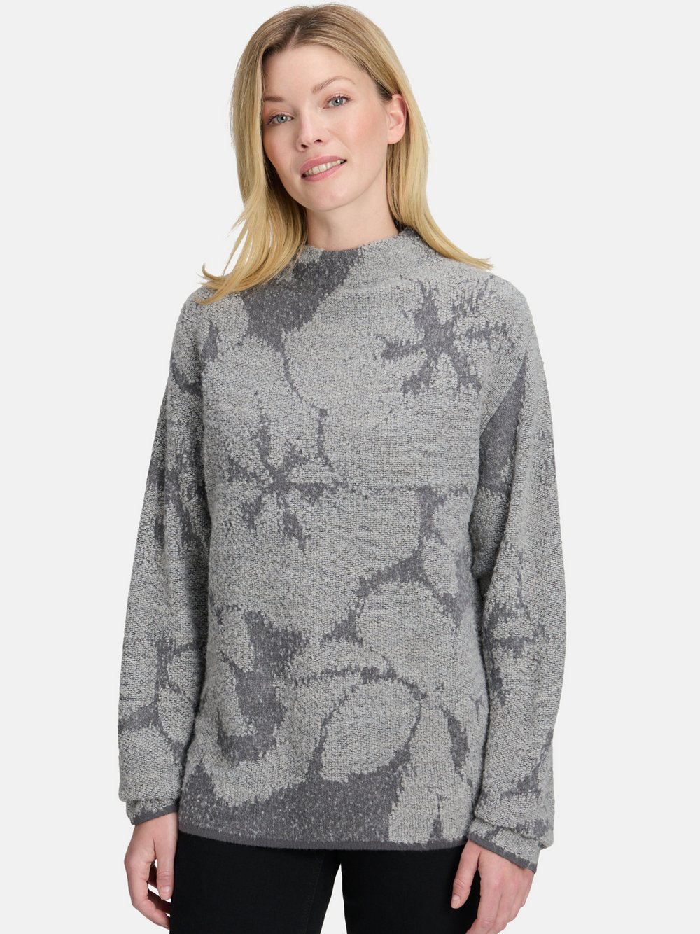 Betty Barclay Strickpullover Damen grau gemustert, 40