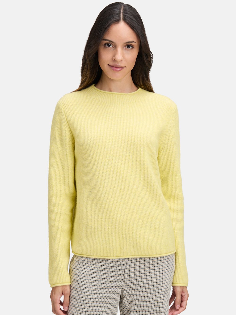 Cartoon Strickpullover Damen gelb, 38