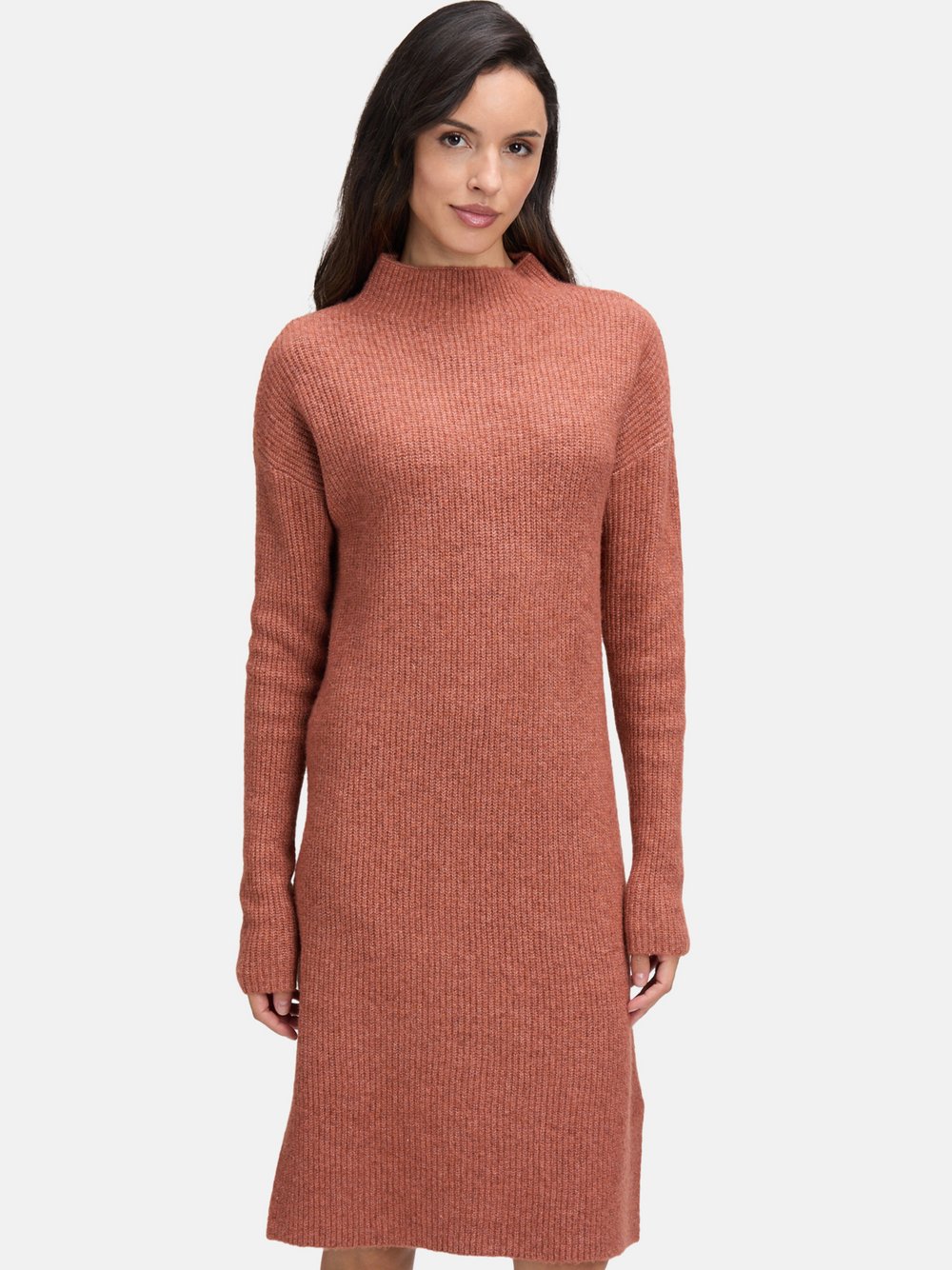 Cartoon Strickkleid Damen braun, 36