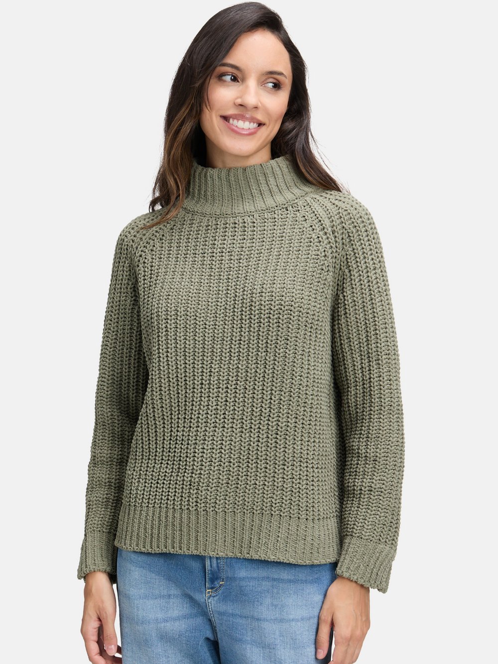 Cartoon Strickpullover Damen grün, 42