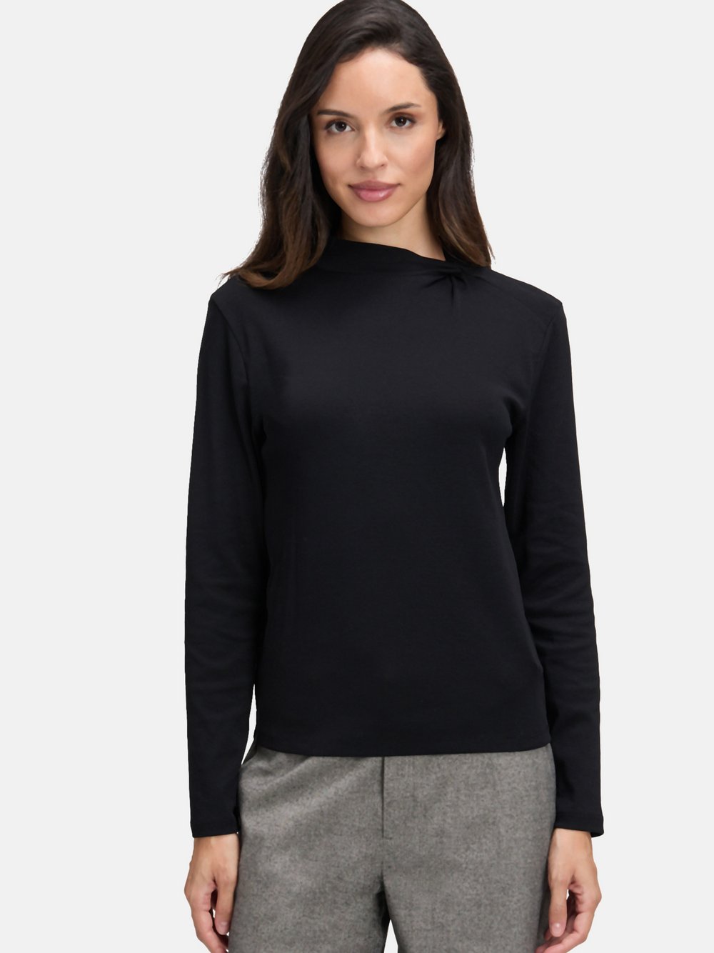 Cartoon Langarm-Shirt Damen Baumwolle schwarz, 44