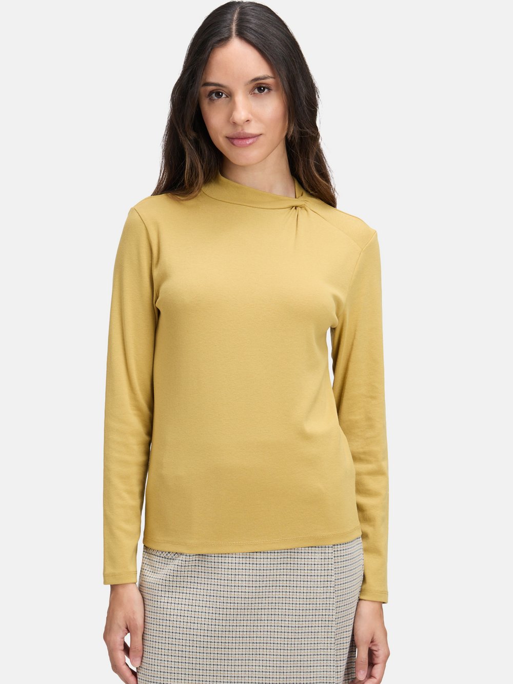 Cartoon Langarm-Shirt Damen Baumwolle gelb, 38