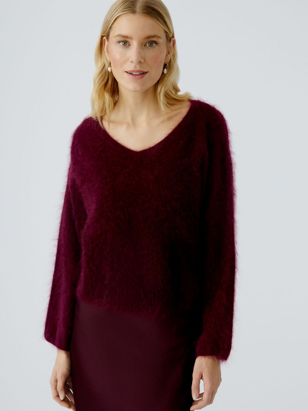 Oui Pullover Damen Cashmere rot, 42
