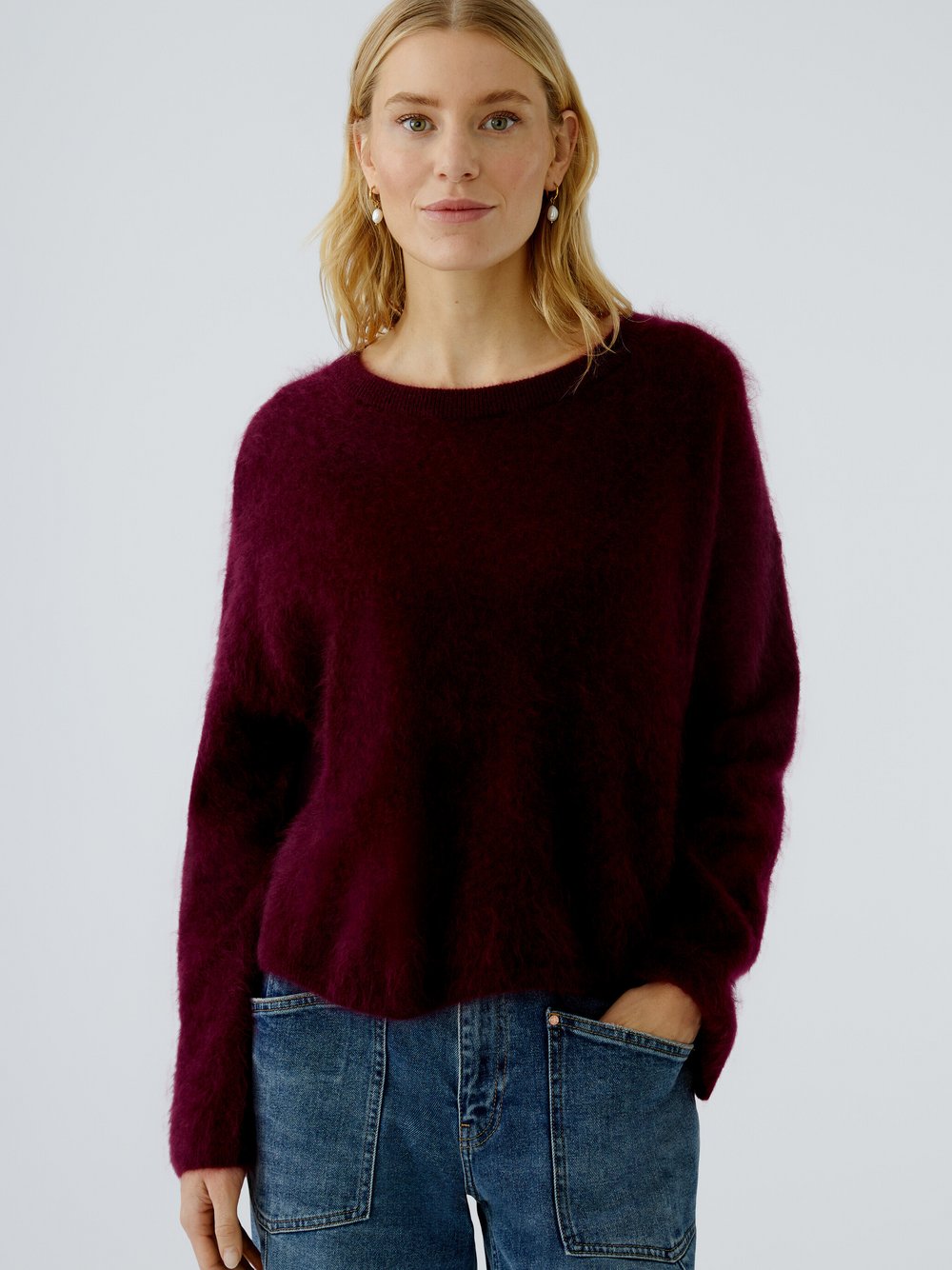 Oui Pullover Damen Cashmere rot, 42