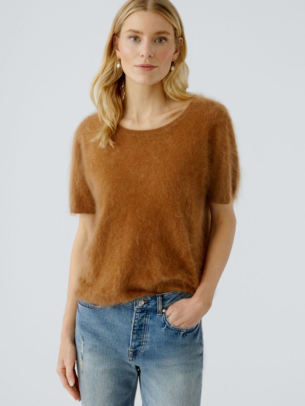 Oui Pullover Damen Cashmere braun, 40