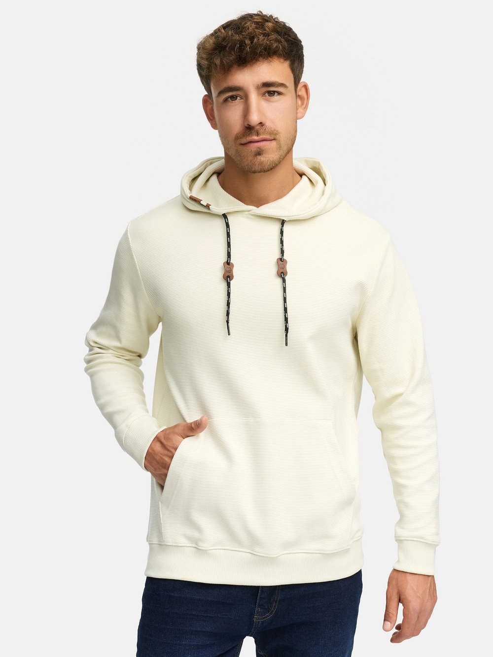Indicode Kapuzenpullover Herren Baumwolle weiß, S