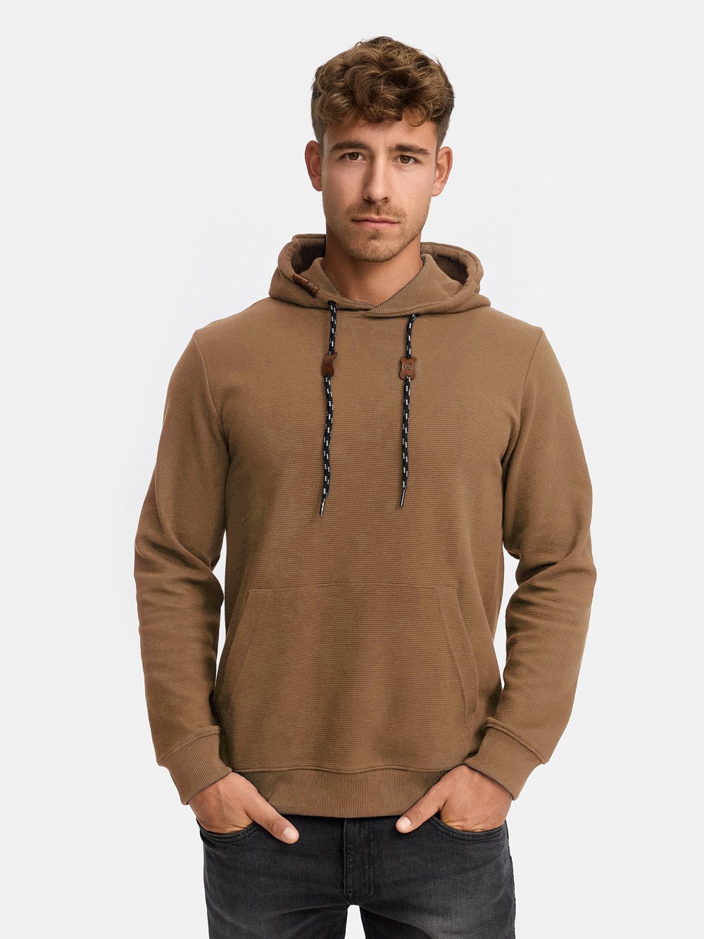 Thumbnail - Indicode Kapuzenpullover Herren Baumwolle braun, XL