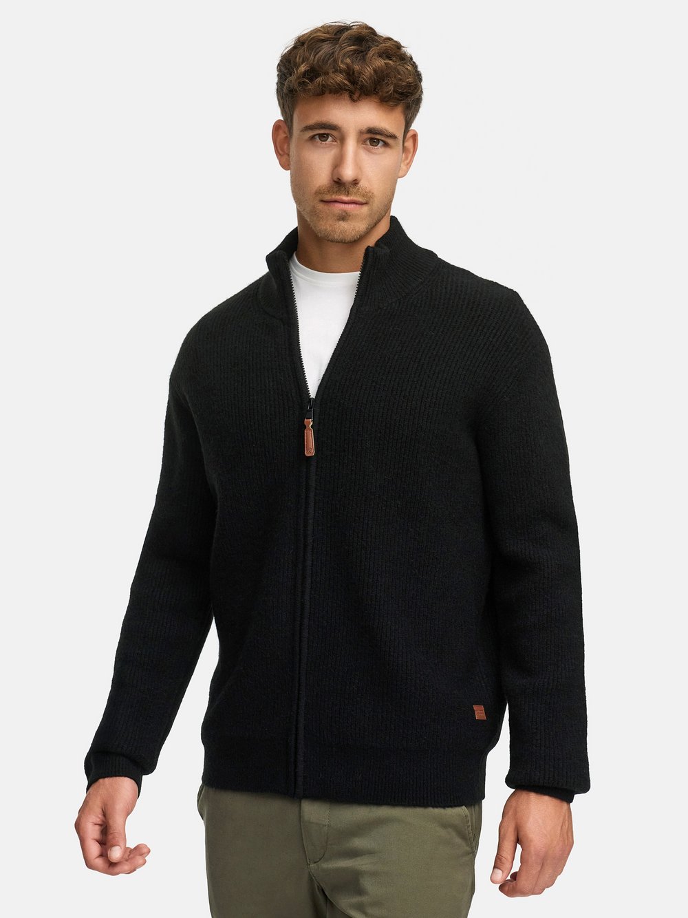 Thumbnail - Indicode Strickjacke Herren Feinstrick schwarz, XXL
