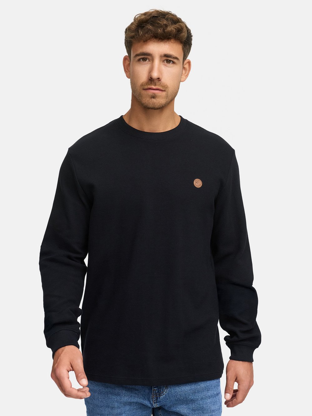 Indicode Strickpullover Herren Baumwolle schwarz, XXL