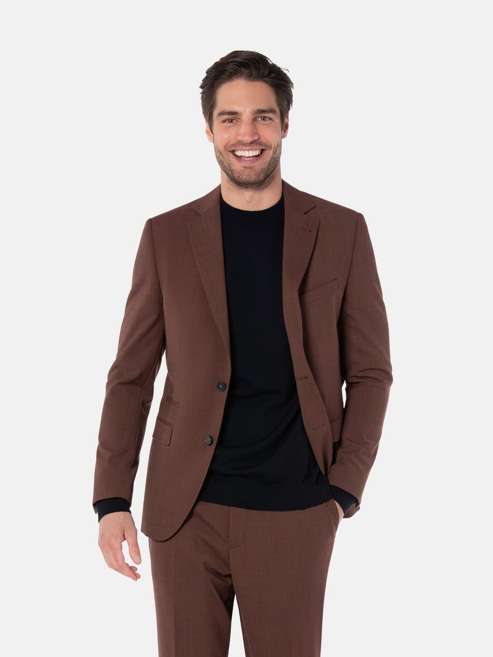 Benvenuto Sakko Herren Slim Fit braun, 94