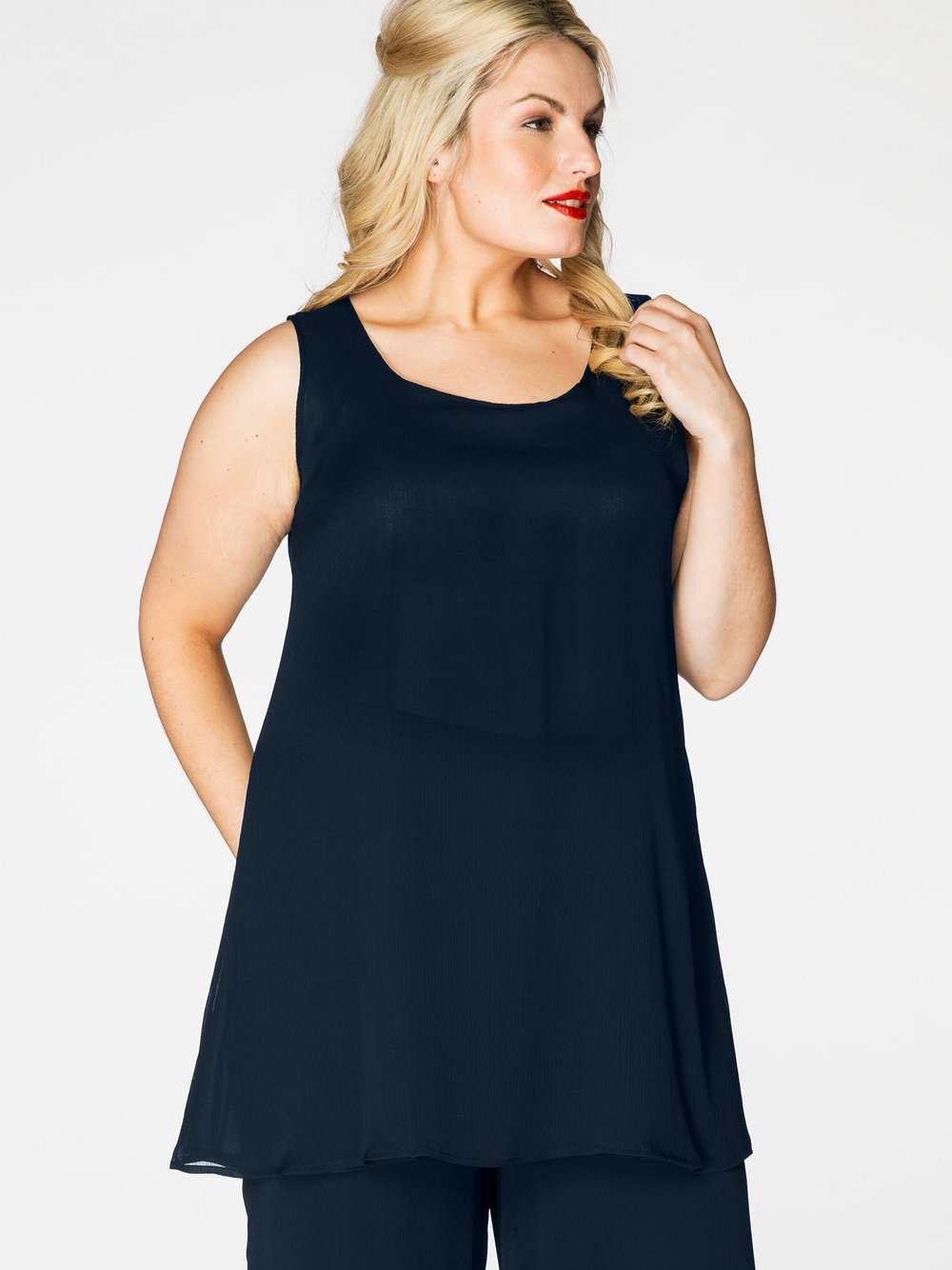 YOEK Top Damen blau, 38-40