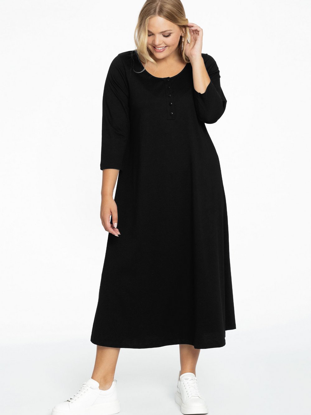 YOEK Kleid Damen Baumwolle schwarz, 38-40