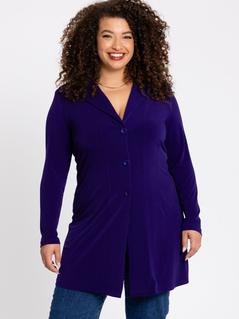 Thumbnail - YOEK Blazer Damen blau, 46-48