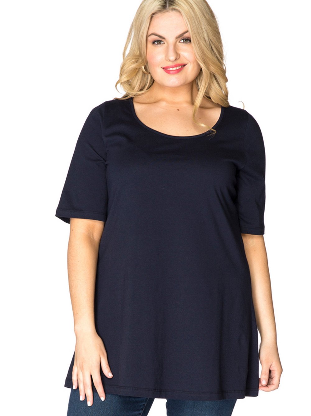 Thumbnail - YOEK T-shirt Damen Baumwolle blau, M