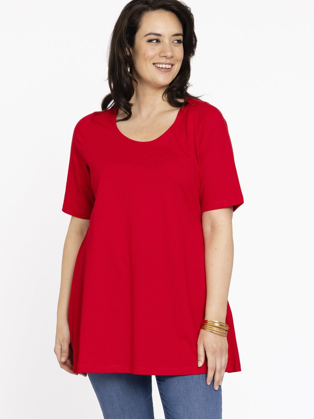 YOEK T-shirt Damen Baumwolle rot, 5860