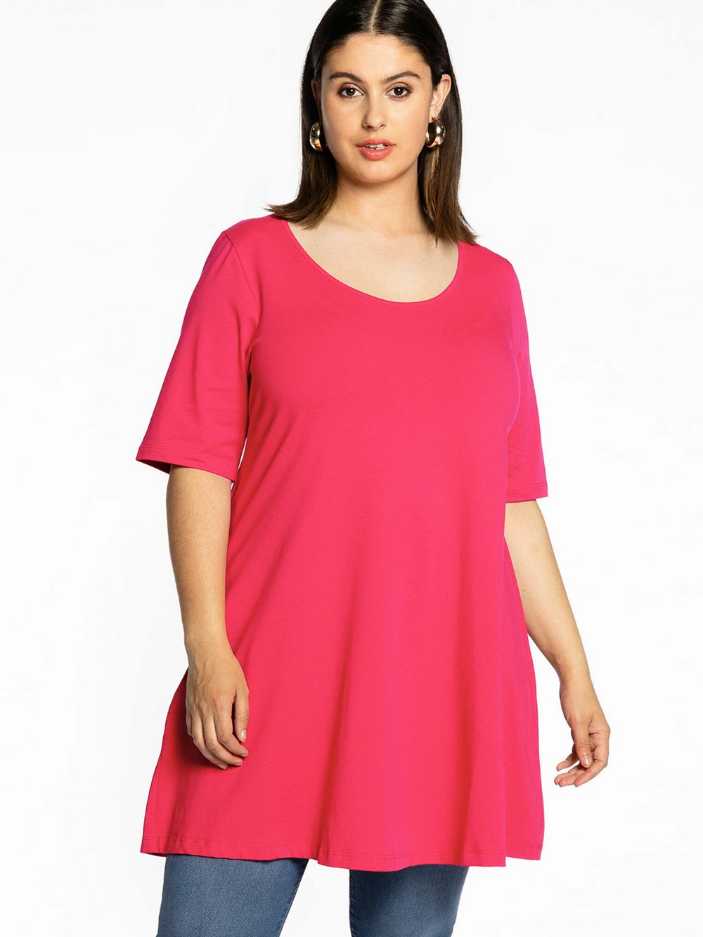 Thumbnail - YOEK Tunika Damen Baumwolle rosa, 42-44