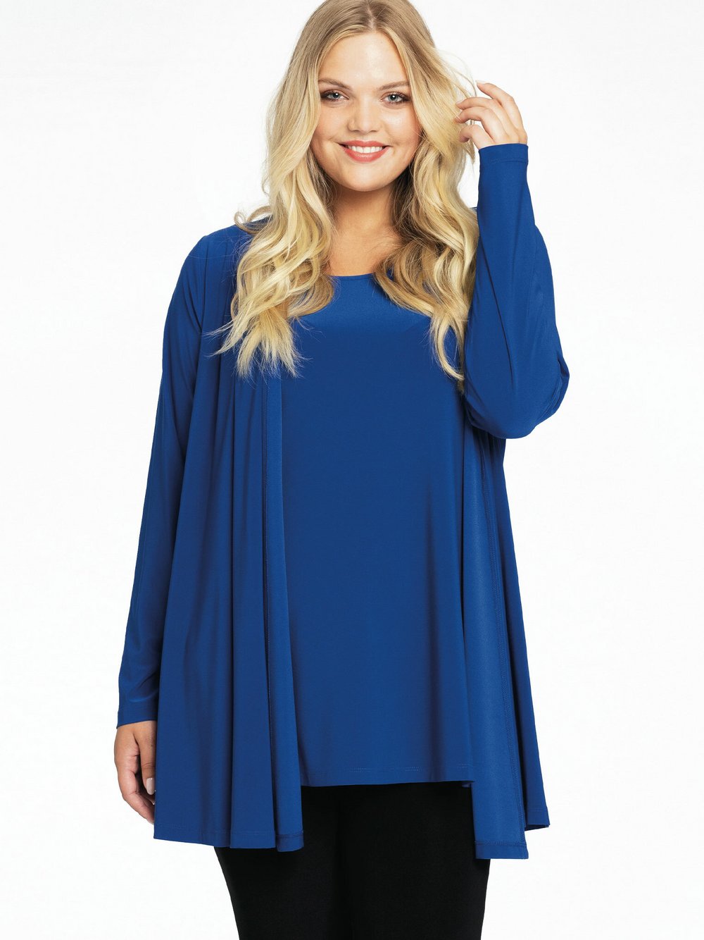 Thumbnail - YOEK Strickjacke Damen blau, 38-40