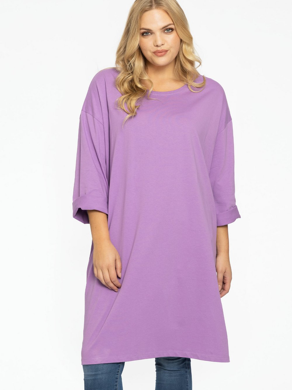 YOEK Tunika Damen Baumwolle lila, 50-52