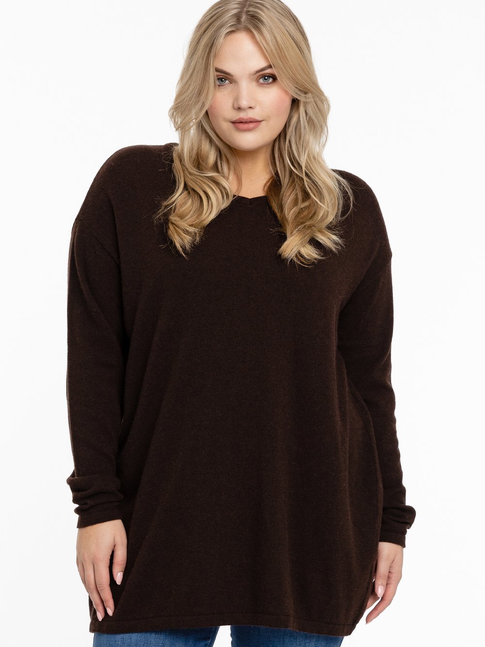 YOEK Pullover Damen Wolle braun, 38-40