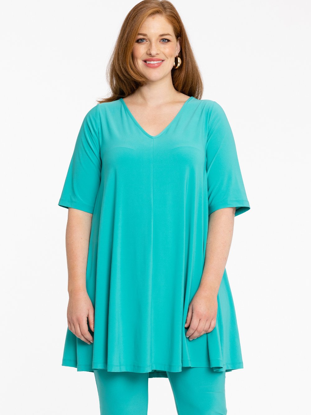 Thumbnail - YOEK Tunika Damen blau, 42-44