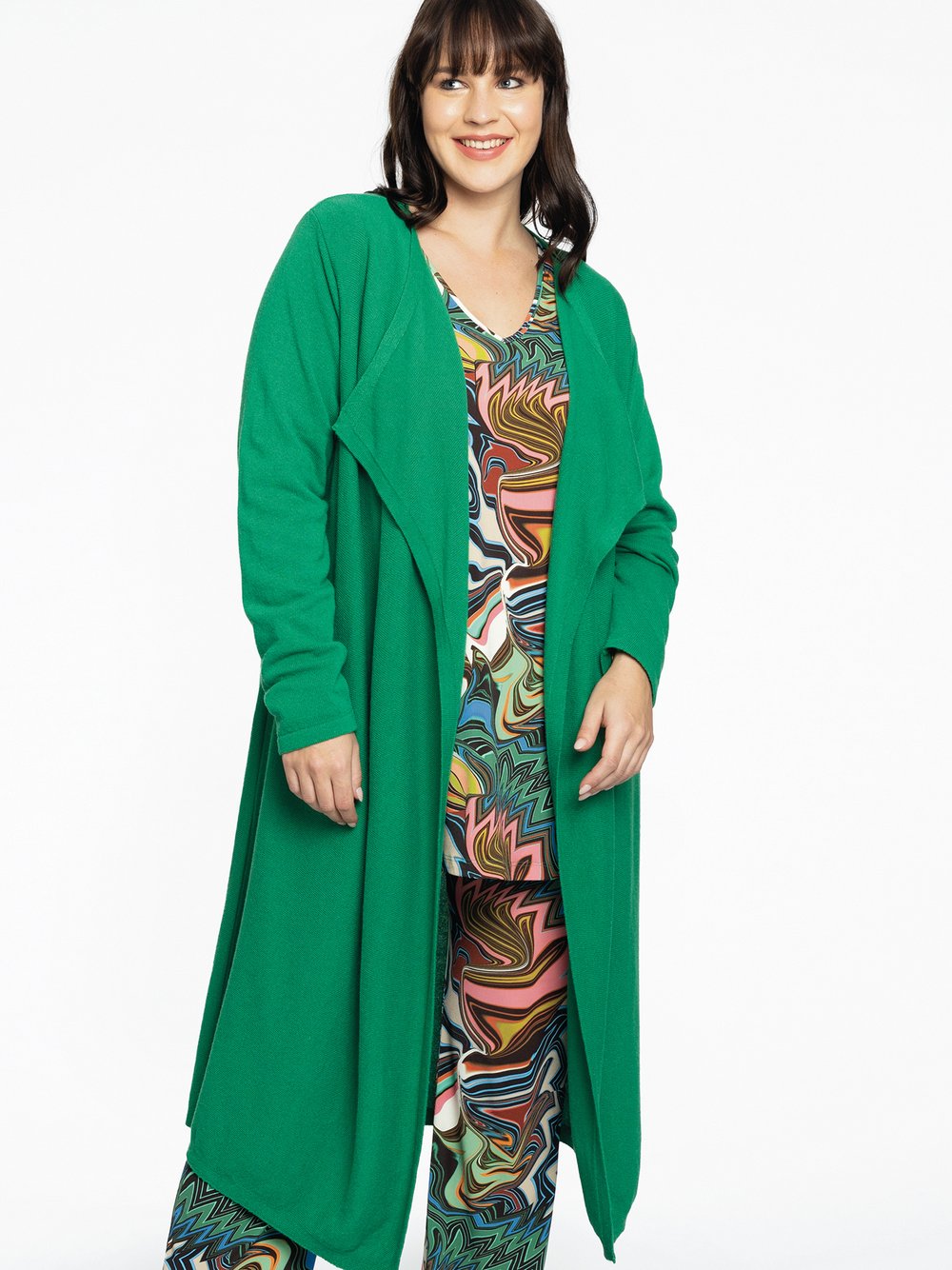 YOEK Strickjacke Damen Wolle grün, 54-56