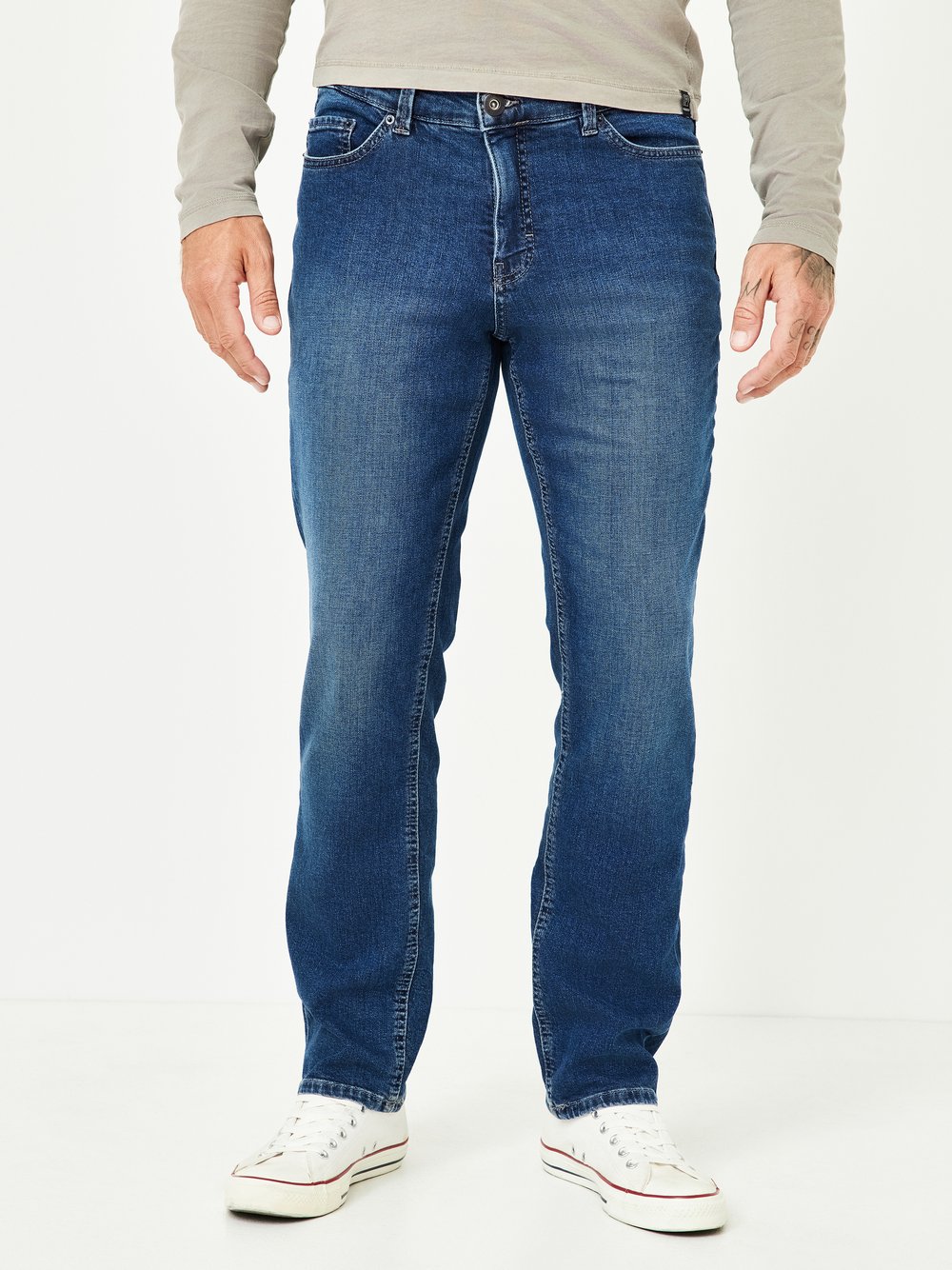 Paddock`s 5-Pocket Jeans Herren Baumwolle blau, 32-30