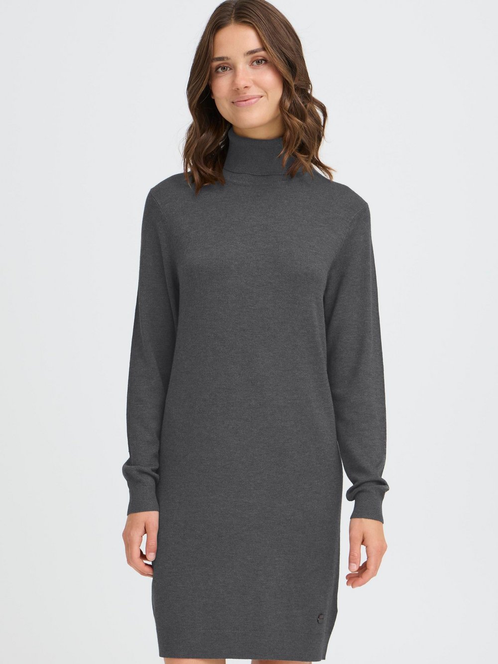 OXMO Strickkleid Damen Viskose grau, XS
