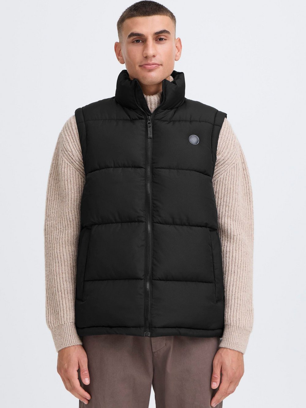 Thumbnail - Solid Steppweste Herren schwarz, XXL