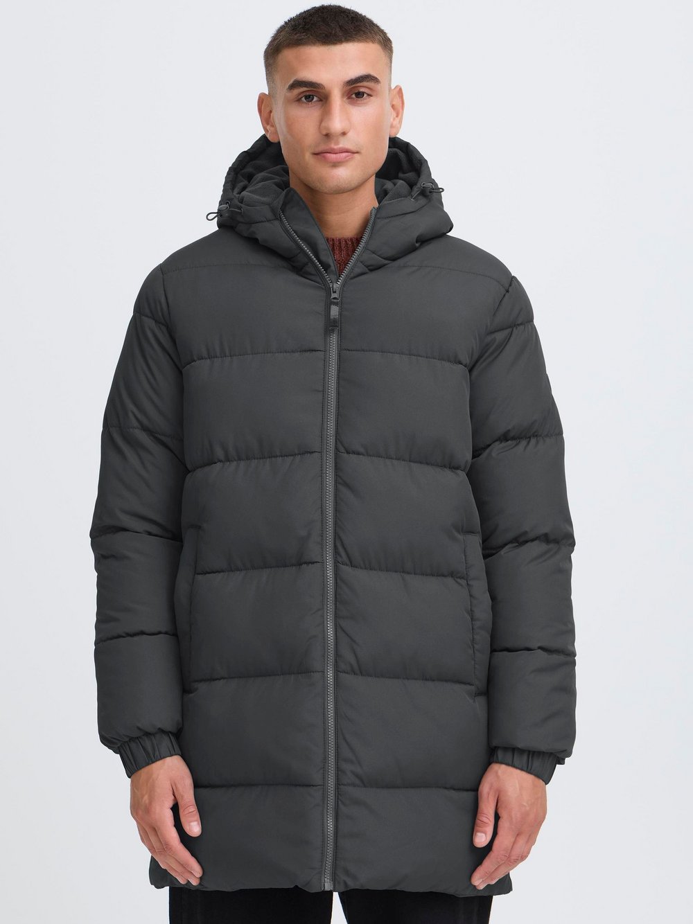 Solid Steppmantel Herren grau, S
