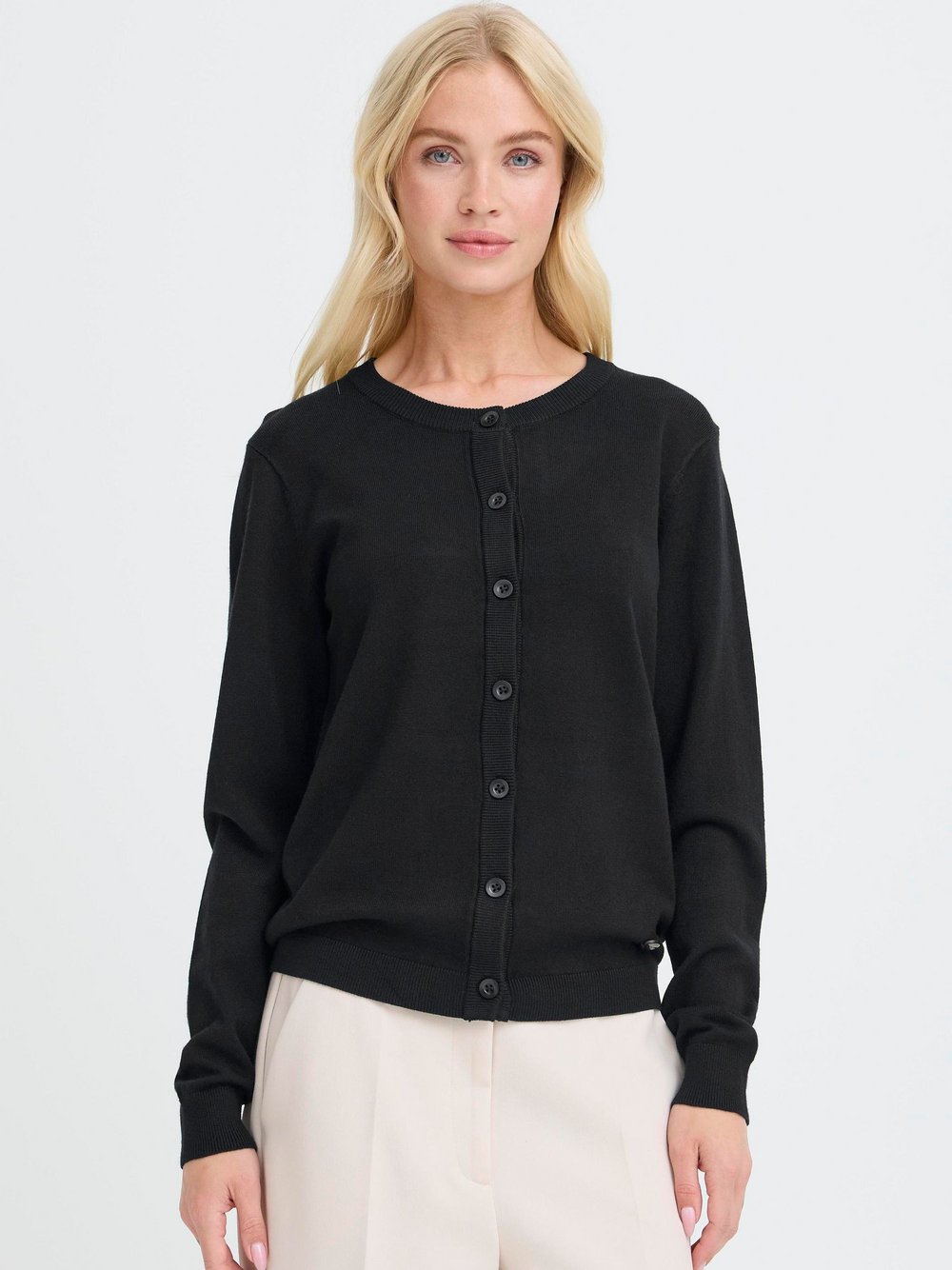 OXMO Strickjacke Damen Viskose schwarz, S