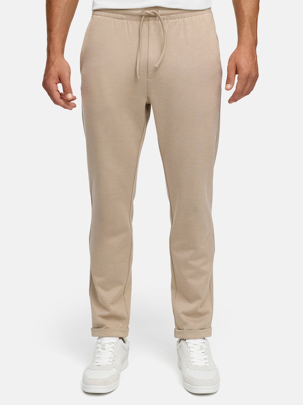 Indicode Chinohose Herren Baumwolle beige, S