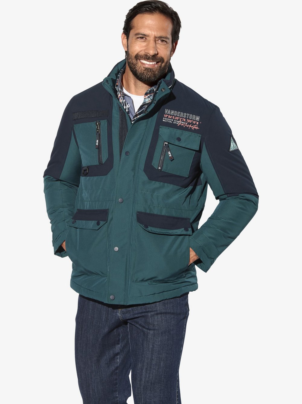 Thumbnail - Jan Vanderstorm Outdoorjacke Herren mehrfarbig gemustert, 66