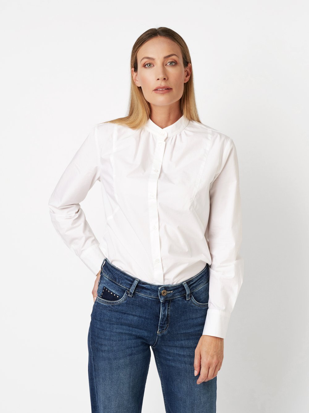 TONI Bluse Damen Baumwolle weiß, 48