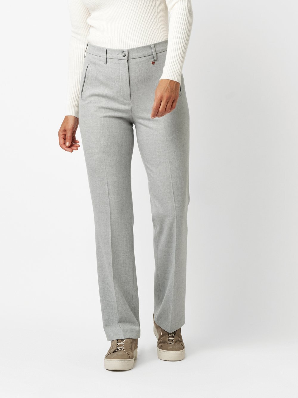 Relaxed Hose Damen Viskose grau meliert, 52