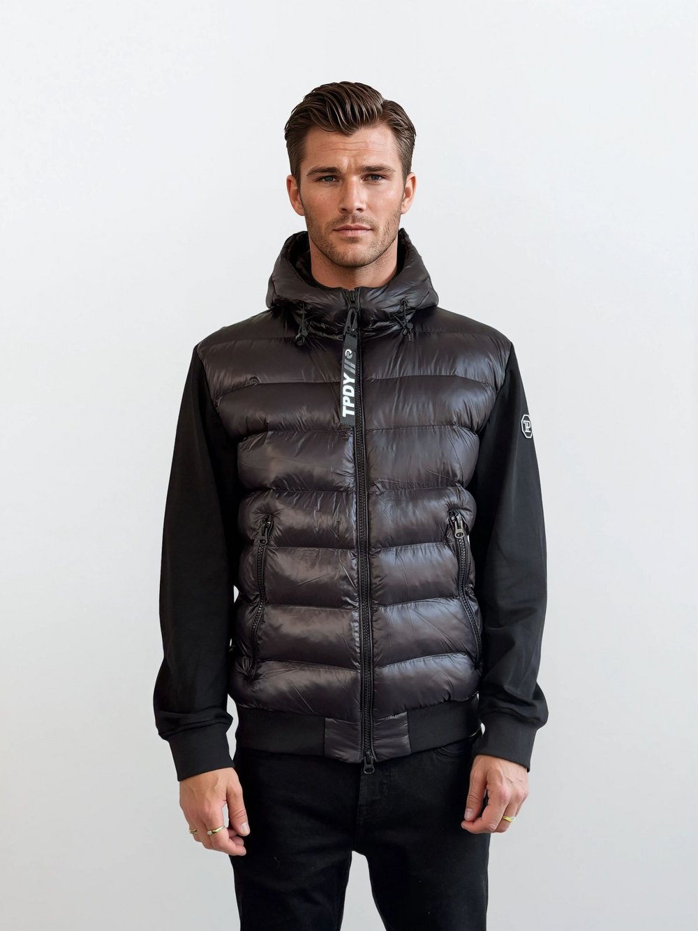 Trueprodigy Steppjacke  Herren Baumwolle schwarz, XXL