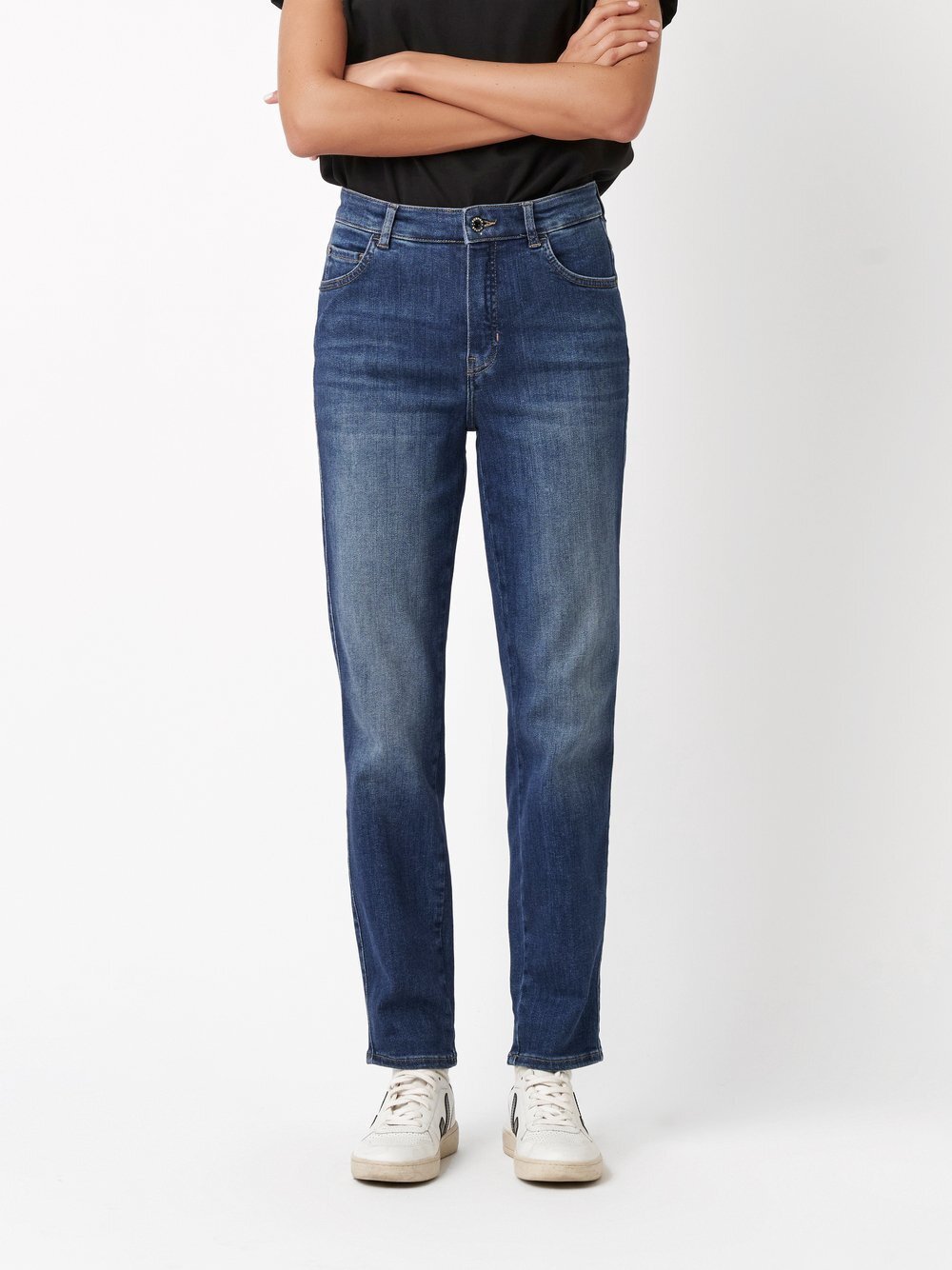 Rosner Jeans Damen Baumwolle blau meliert, 38-30