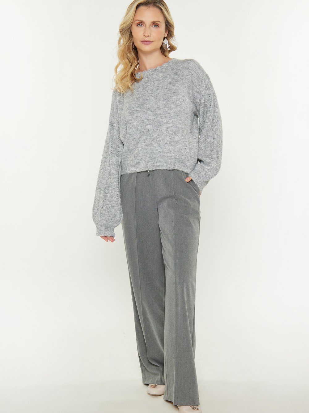 Usha Pullover Damen grau, XL/XXL