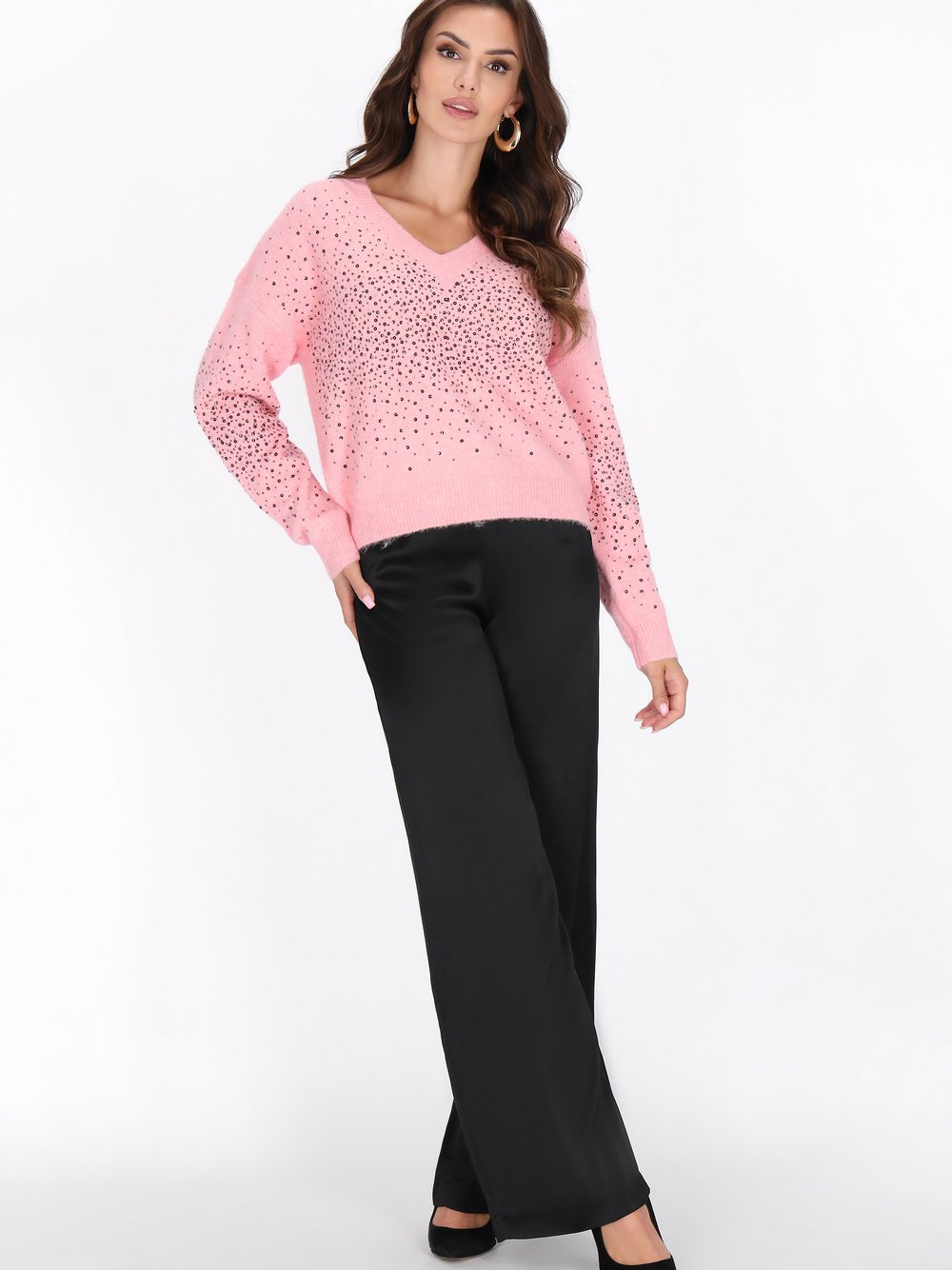 Faina Pullover Damen rosa, XS/S