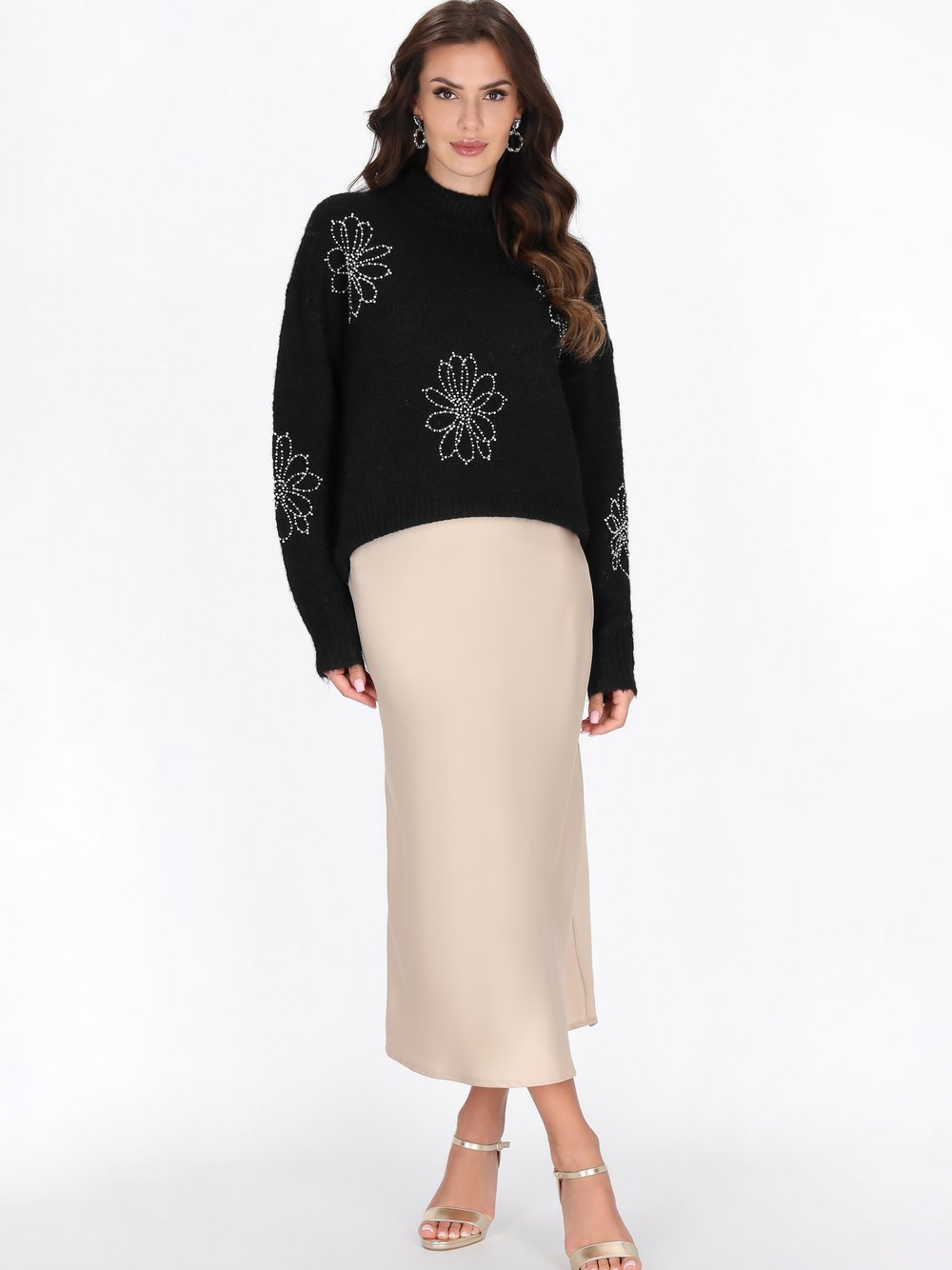 Faina Pullover Damen schwarz, XS/S