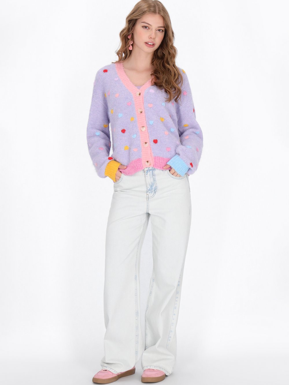 MyMo Strickjacke Damen lila, M/L