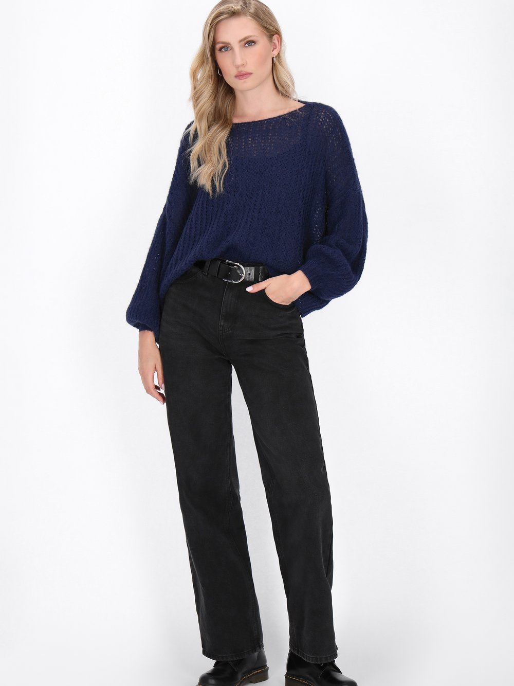 Dreimaster Pullover Damen blau, XS/S