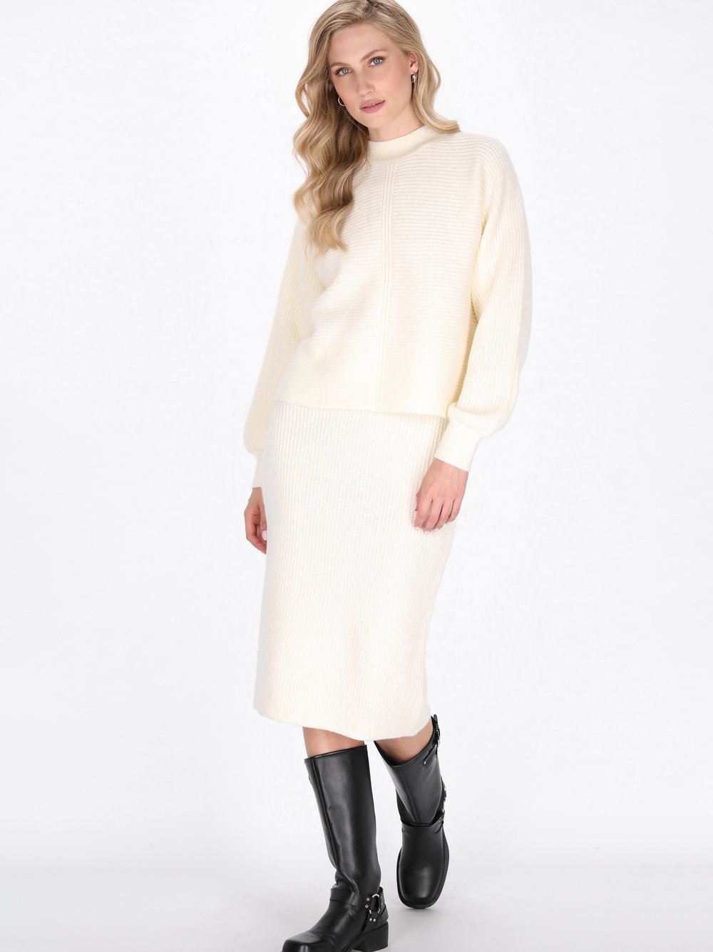 Dreimaster Pullover Damen Viskose weiß, XS/S